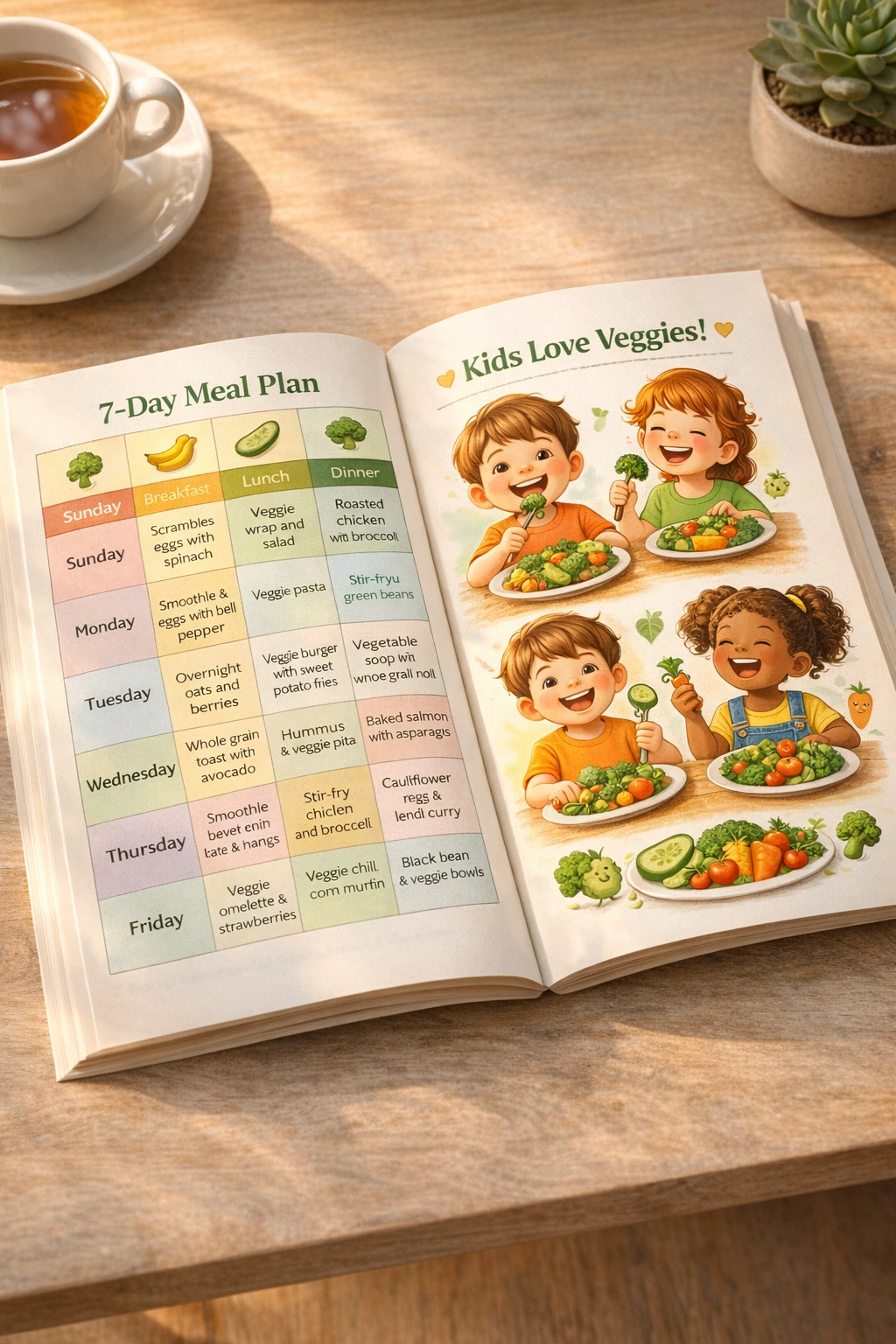 Inside Happy Plate™ — 7-Day Meal Plan pages